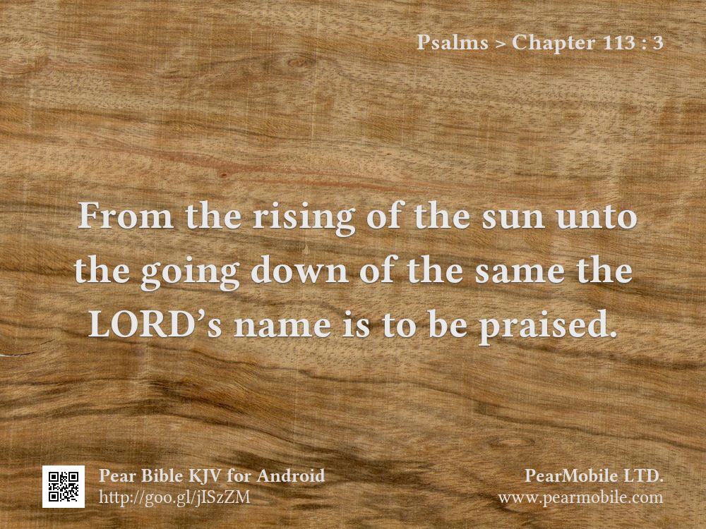 Psalms, Chapter 113:3